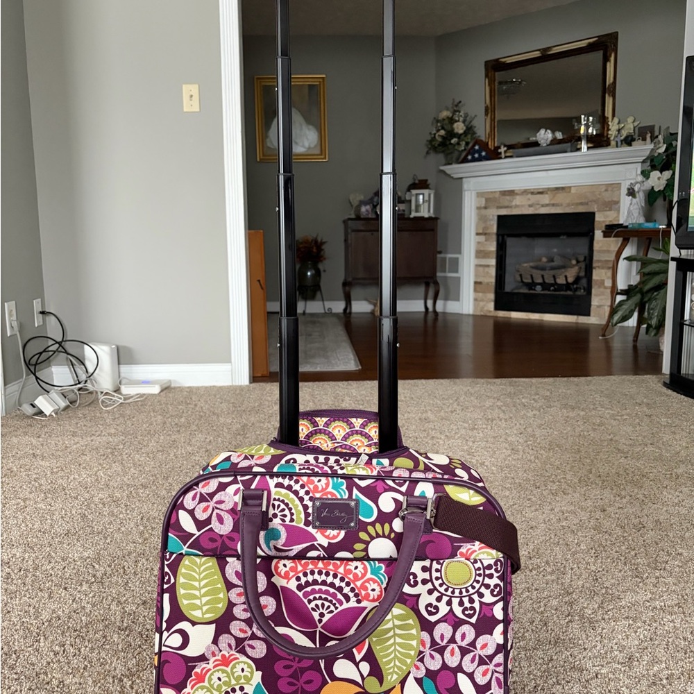 Vera Bradley Floral Rolling Luggage Bag